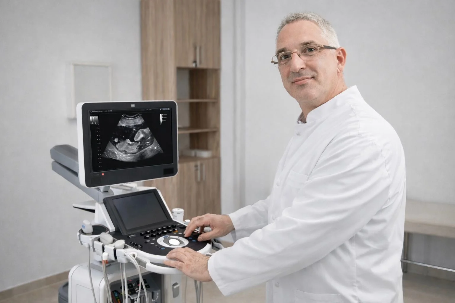 Dr. Filip Florin — Medic Primar Ortopedie Pediatrică la ecograf în Clinica TrifMed Fălticeni