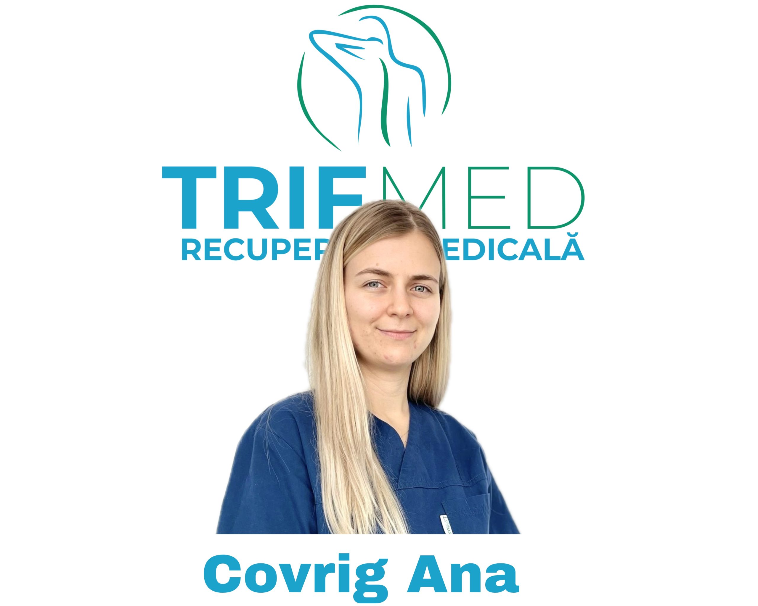 Covrig Ana Maria, fizioterapeut dedicat la Trif Med, oferă tratamente personalizate pentru recuperare medicală